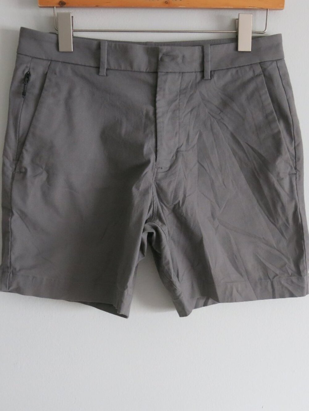 Kit And Ace Gray Organic Cotton Blend Classic Fit Casual Short - Size 30